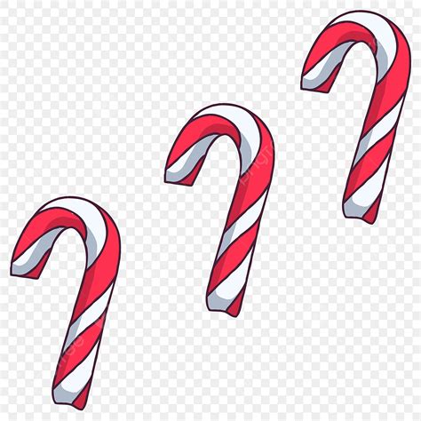 Christmas Candy Canes Clipart Transparent Background Illustration Of A