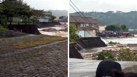 Foto Abrasi Yang Akibatkan Jalan Rumah Dan Jembatan Di Amurang Minsel