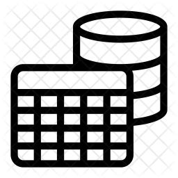 Database table Icon - Download in Line Style