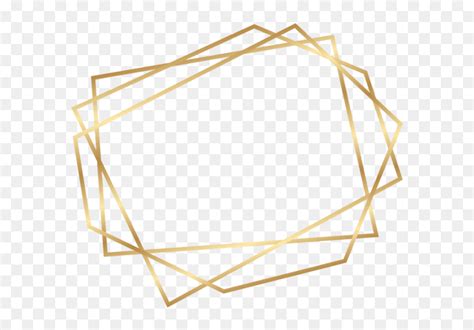 Transparent Background Gold Geometric Frame Png Png Download Vhv