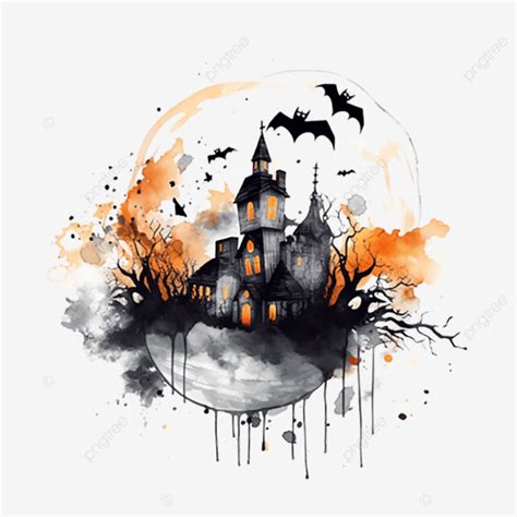 Halloween Black Flyer, Bat, Silhouette, Yellow PNG Transparent Image ...