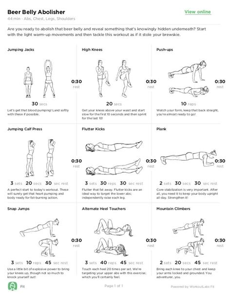 Pin By Fernando Crespo On Workout Beer Belly Workout Beer Belly