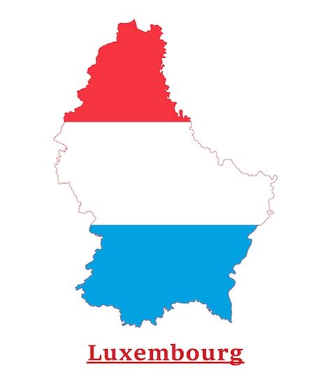 Projeto De Mapa Da Bandeira Nacional De Luxemburgo Ilustra O Da