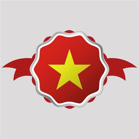 Creative Vietnam Flag Sticker Emblem 39932432 Vector Art At Vecteezy