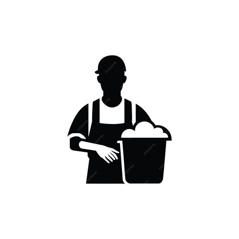 Premium Vector Sanitation Worker Icon Simple Vector Illustration