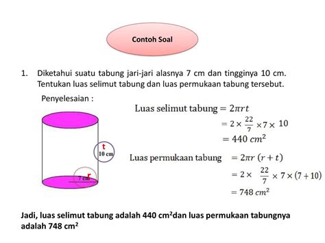 Contoh Soal Luas Permukaan Tabung