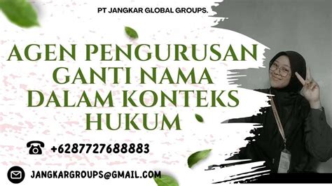 Agen Pengurusan Ganti Nama Dalam Konteks Hukum Jangkar Global Groups