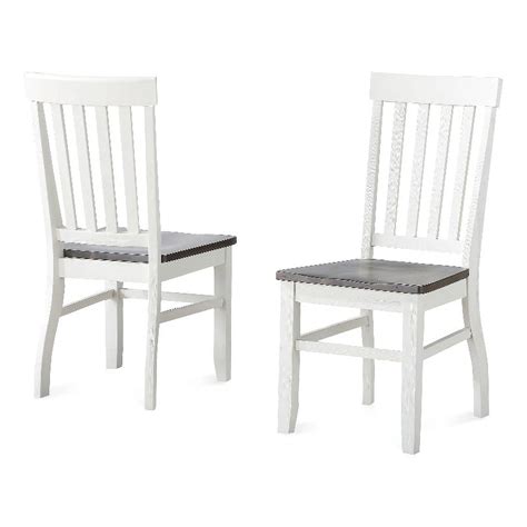 Steve Silver Caylie Dining Side Chair In Ivory And Driftwood