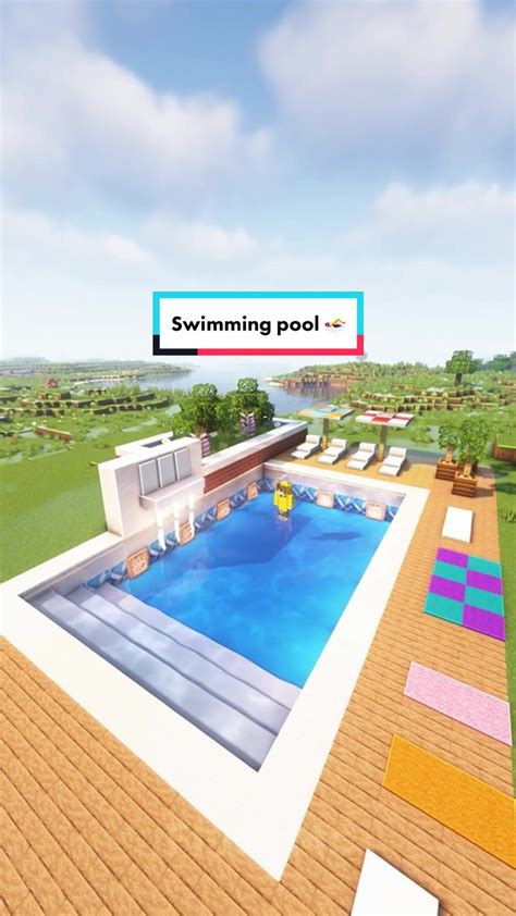 how to make a swimming pool on minecraft