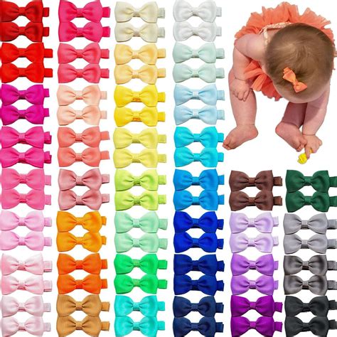 Amazon Doboi 40PCS 2 Baby Hair Bows Clips Fully Lined Grosgrain