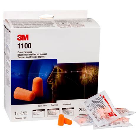 3m 1100 Earplugs 200 Pairs