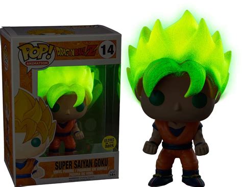 Funko Pop 14 Dragon Ball Z Super Saiyan Goku Glow In Dark Playe