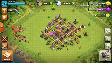 Atualizando A Vila No CLASH OF CLANS YouTube