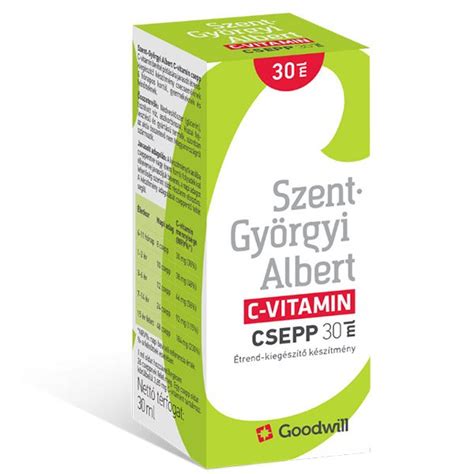 Szent Gy Rgyi Albert C Vitamin Csepp H Napos Kort L Ml