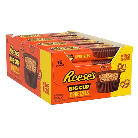 Amazon REESE S Big Cup Stuffed With Pretzels Milk Chocolate Peanut