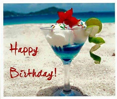 Happy Birthday Beach Pictures Happy Birthday Beach Drinks Cards