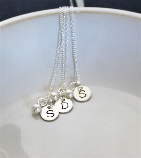 Items Similar To Set Of 5 Bridesmaids Ts Bridesmaids Necklaces Set