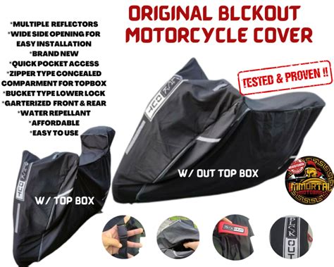 ORIGINAL BLCKOUT MOTORCYCLE COVER AEROX 155 MADE BY IMMORTAL MOTOBAG