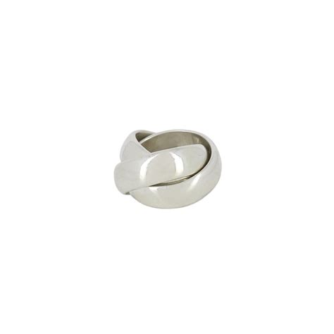 Bague Triple Anneaux Entrelac S En Argent