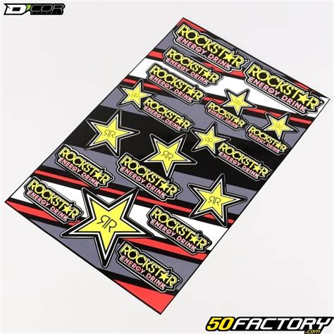 Stickers Rockstar Energy MX 30 5x46 cm planche D Cor Équipement mo