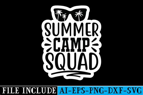 Summer Camp Squad Sticker Svg Design Gráfico Por Beautycrafts360 · Creative Fabrica