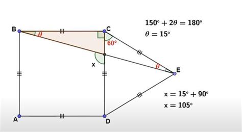 Calcule X Si Los Pol Gonos Abcd Y Cde Son Regulares Brainly Lat