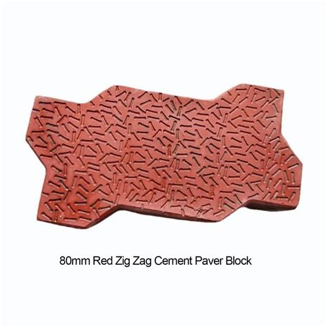 Mm Red Zig Zag Paver Block At Rs Piece Concrete Paver Block In