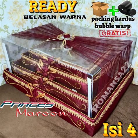 Jual Box Kotak Hantaran Seserahan Pernikahan Keranjang Parcel Mika Set