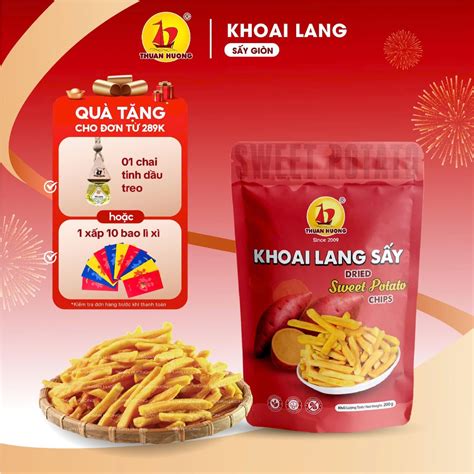 Khoai Lang Sấy Giòn Không Đường Thuận Hương 200g - Khoai sấy thơm bùi ...