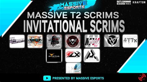 Massive Esports Invitational T2 Scrims Live Bgmi Live Youtube