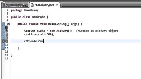 Java Tutorial 10 Create A Simple Bank Account Youtube