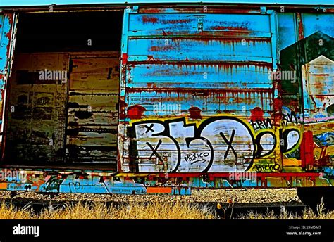 Graffiti on railroad car hi-res stock photography and images - Alamy