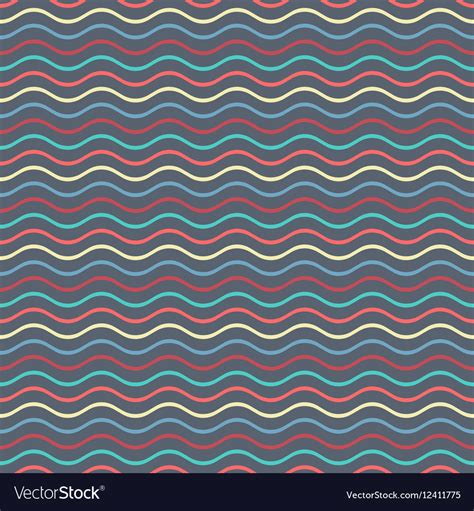 Seamless wavy line pattern Royalty Free Vector Image