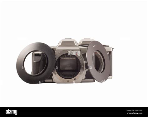 mm analog camera   white background film camera stock photo alamy