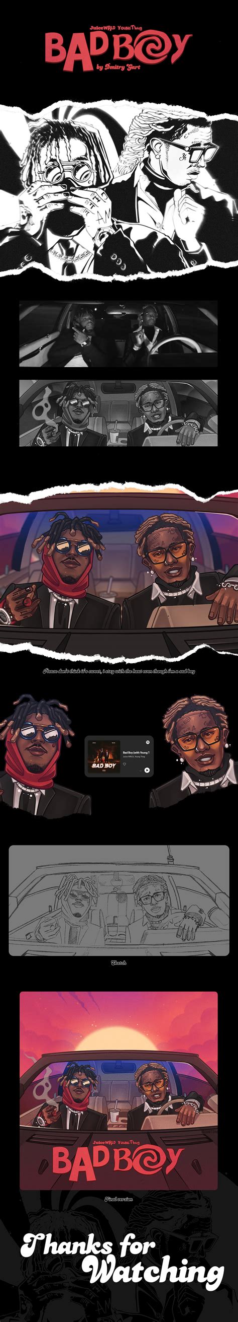 Bad Boy Juice WRLD Young Thug on Behance