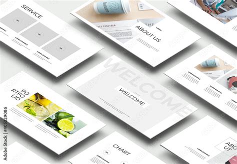 Minimalist Presentation Layout Stock Template Adobe Stock