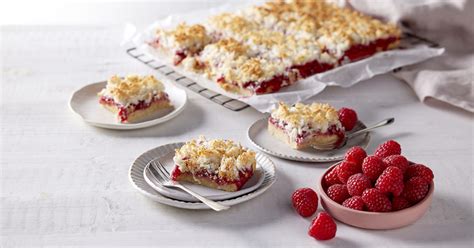 Raspberry coconut slice