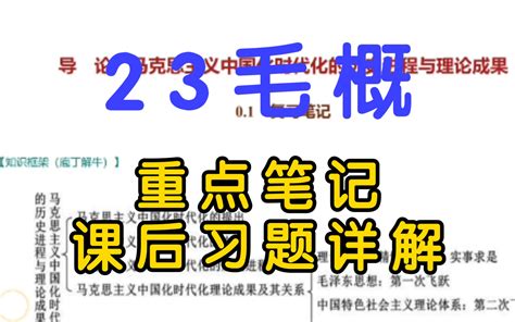 《23版毛概》《毛概2023》《2023版毛概》重点笔记 课后习题详解 考 哔哩哔哩