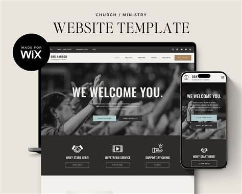 Wix Website Template For Churches Premade Website Template For Pastors