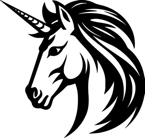 Unicorn - Black and White Isolated Icon - Vector illustration 41008753 ...