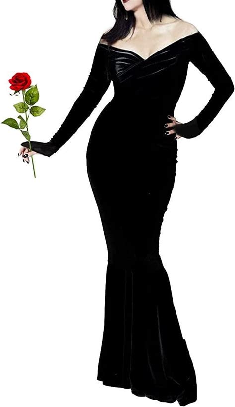 Morticia Addams Costume Dress For Halloween