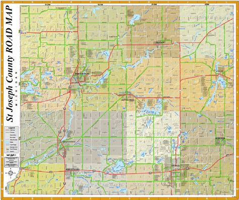 Wall Presentation Report Maps St Joseph County Mi