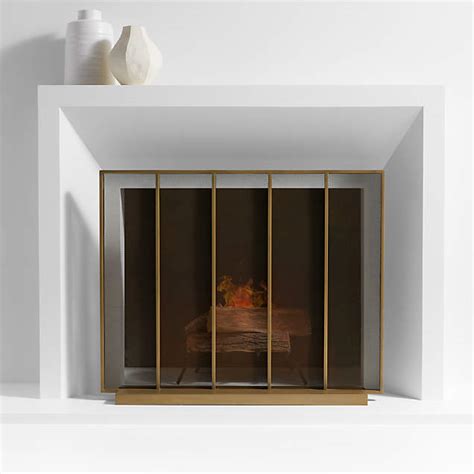 Chevron Fireplace Screen Reviews Crate And Barrel