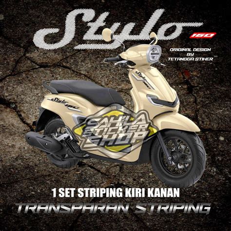 jual stiker motor honda stylo striping transparan stylo  simple