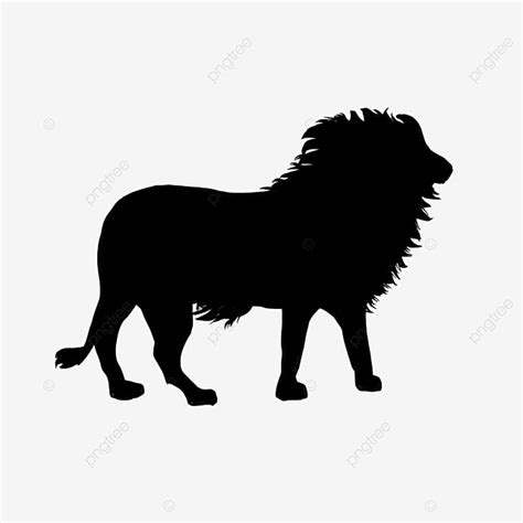 Standing Lion Silhouette PNG Images, Lion Silhouette Standing, Lions ...