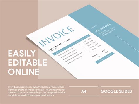 Generic Invoice Free Google Docs Template by Free Google Docs Templates - gdoc.io on Dribbble