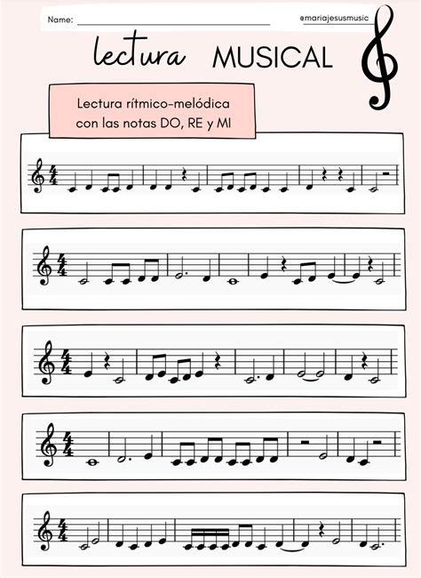 Fichas Para Trabajar La Lectura Musical Y Una Interactiva Con