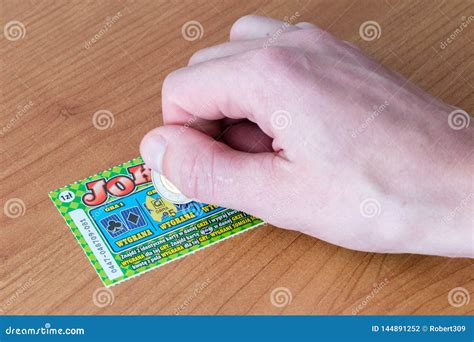 Scratching A Scratch Off Lotto Lottery Ticket Editorial Photography