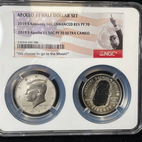 S Apollo Half Dollar Set Kennedy Half Apollo Half Ngc Set