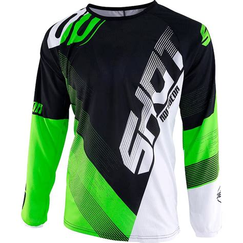 Maillot cross DEVO ULTIMATE SHOT Noir Vert néon MOTO AXXE FR Maillot